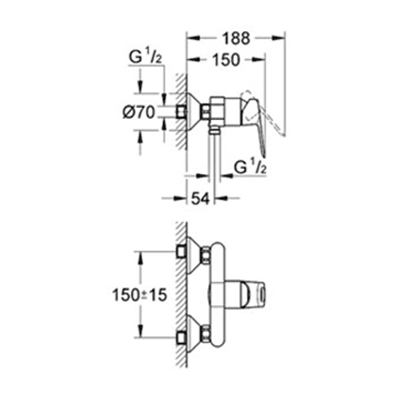 Смеситель для душа Grohe BauLoop 32816000