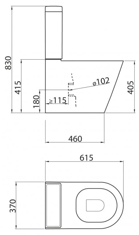 Напольный унитаз BelBagno Flay-R BB007CPR, безободковый