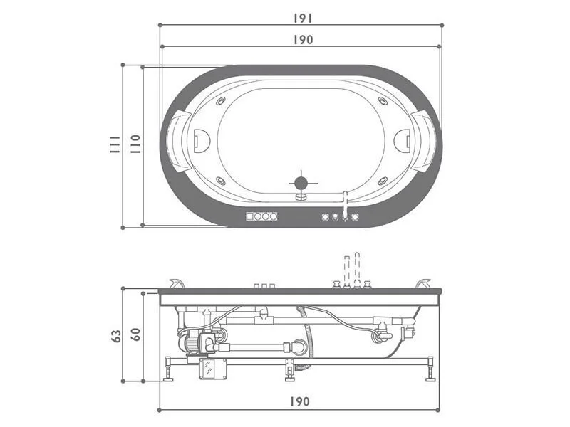 Акриловая ванна Jacuzzi Opalia 9F43-211A белый