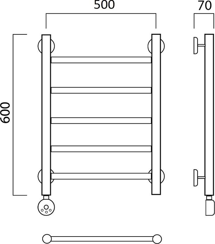 Полотенцесушитель электрический Aquanerzh Прямая 000-10A6050_L