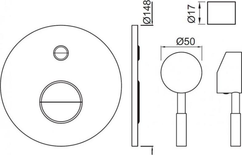 Смеситель для ванны Jaquar Solo SOL-CHR-6065K