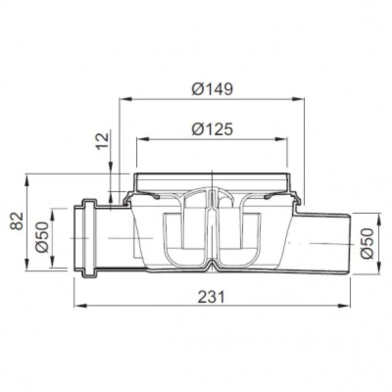 Трап Aco ShowerPoint для душа, 15 x 15 см, без решетки, черный, 2505.00.00