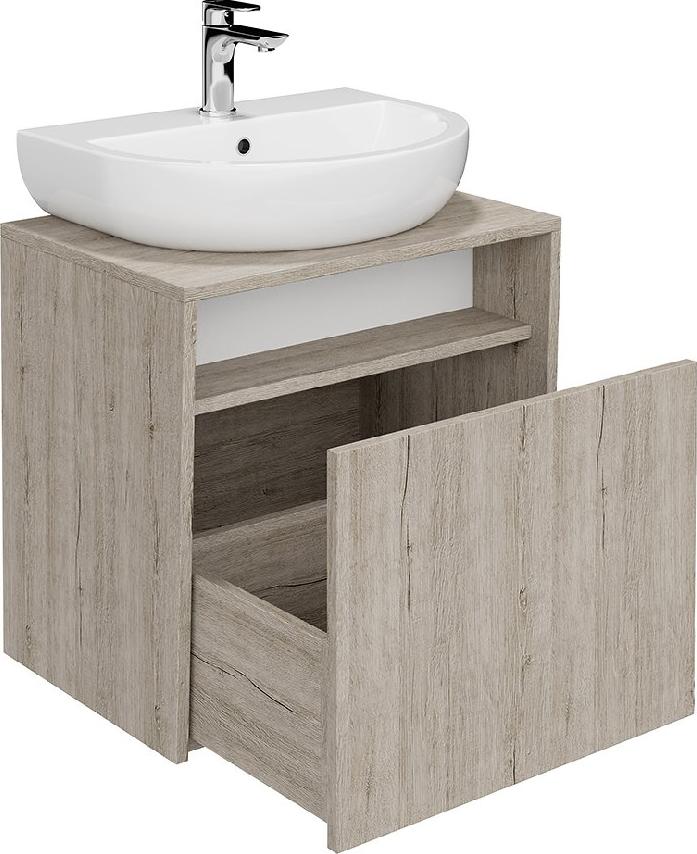 Тумба под раковину 60 см Kerama Marazzi Pro PRO.60.1\OAK.O, белый матовый