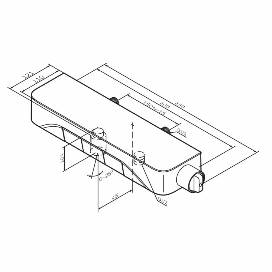 Смеситель для ванны с душем Am.Pm Func F8F10500 хром глянец