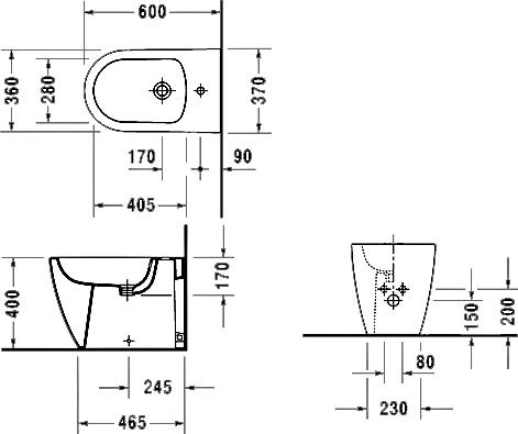 Напольное биде Duravit ME by Starck 2289100000