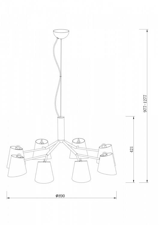 Подвесная люстра Freya Nordic FR5127PL-08B