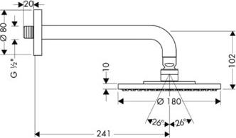 Верхний душ Hansgrohe Raindance AIR 27476000