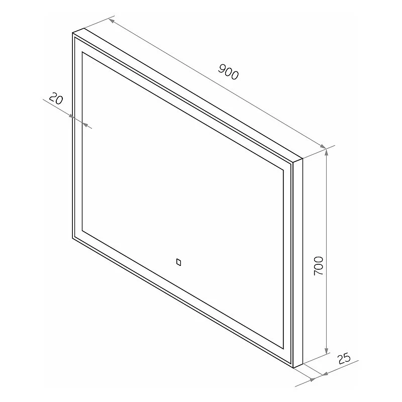 Зеркало Континент Frame Black ЗЛП2305 черный