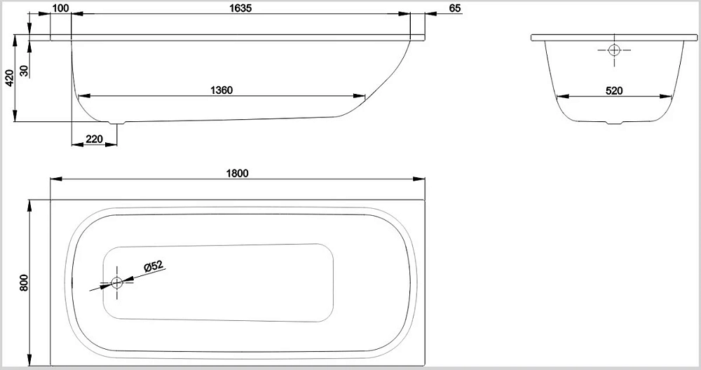 Стальная ванна Bette Form 2950-000 AD PLUS AR белый