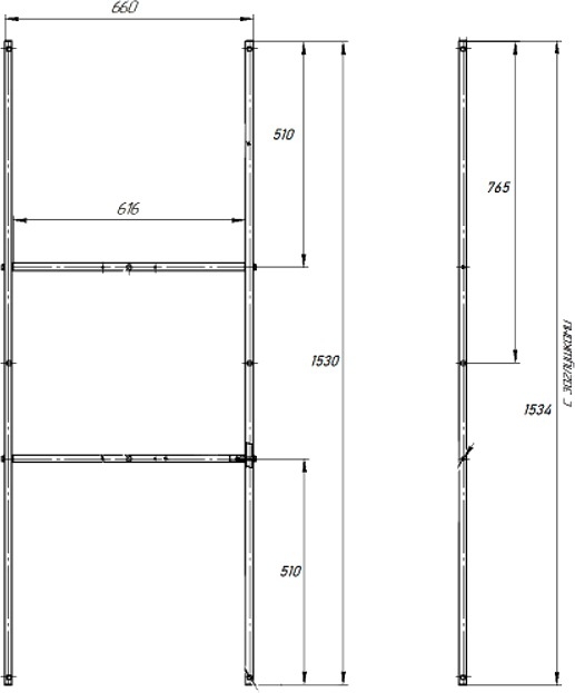 Каркас для ванны STWORKI Эстерсунд 165 SNPESR165