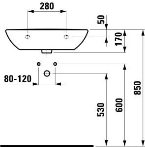 Раковина Laufen Pro 1495.2.104 белый