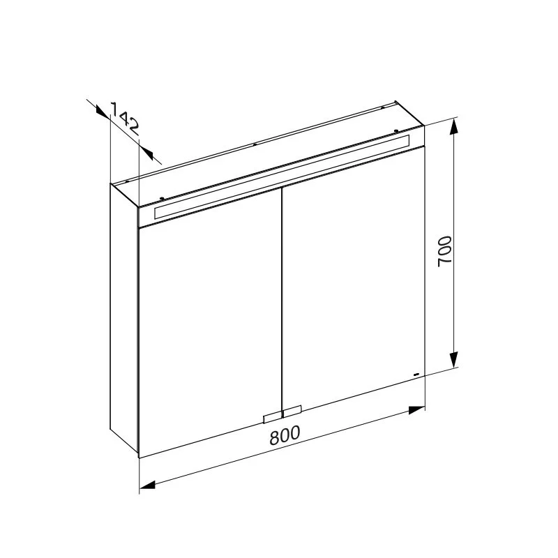 Зеркальный шкаф Keuco Royal E-one 44302171301 серый