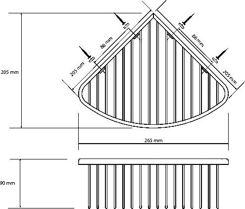 Полка Bemeta Graphit 156208312