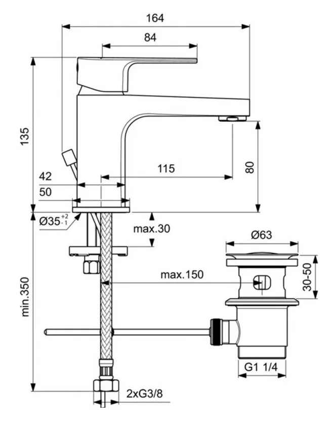 Смеситель для раковины Ideal Standard Cerafine BC685AA хром