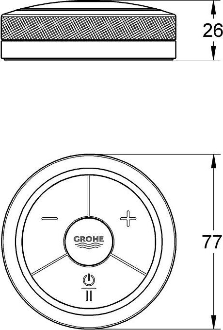 Блок дистанционного управления для электронных смесителей GROHE F-digital 36309000