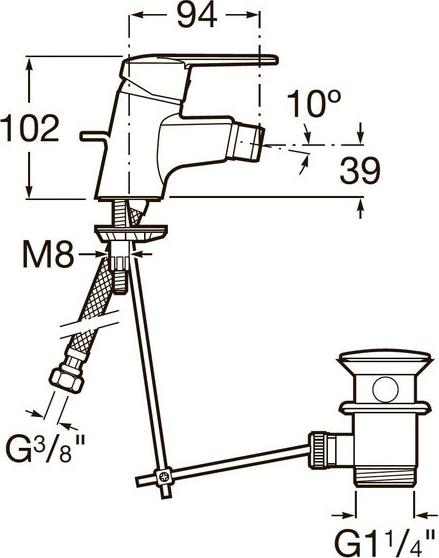 Смеситель для биде Roca Victoria 5A6025C00