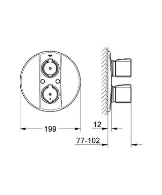 Смеситель для ванны с душем Grohe Grohtherm 19417000 хром