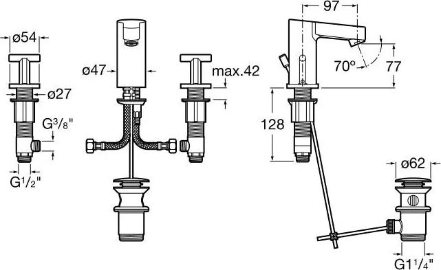 Смеситель для раковины Roca Moai 5A4446C00