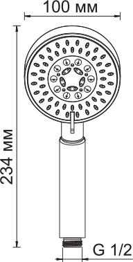 Душевая лейка Wasserkraft A036