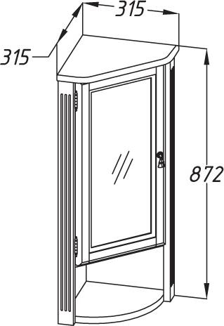 Шкаф Opadiris Клио Z0000014861 32 L c, слоновая кость (1013)