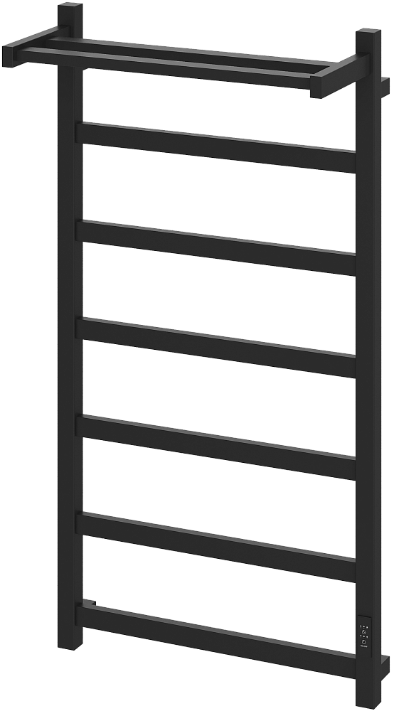 Полотенцесушитель электрический Ewrika Пенелопа КВ7 100х50, с полкой, черный матовый