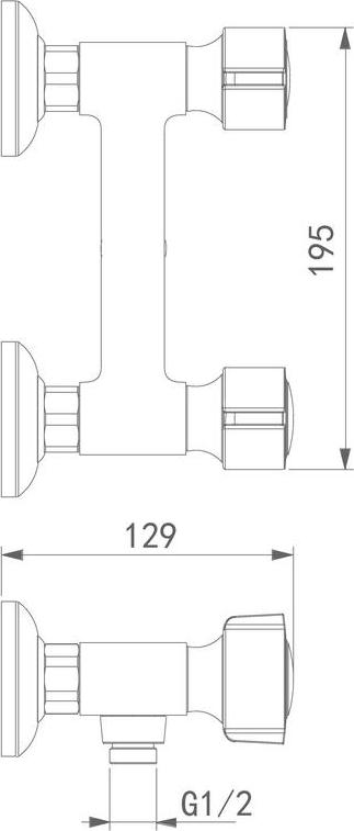 Смеситель D&K Torhall Hessen DA1413141 для ванны с душем