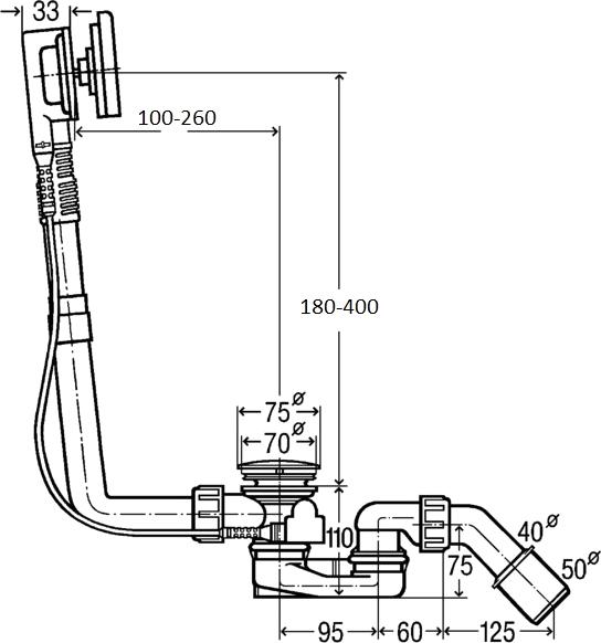 Слив-перелив Viega Multiplex M9 724566