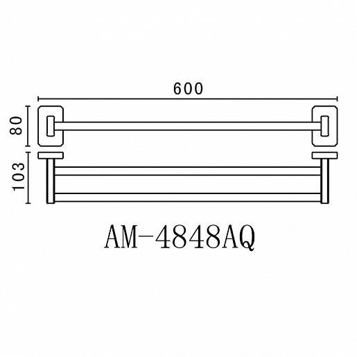 Полотенцедержатель Art&Max Gotico AM-4848AQ, бронза