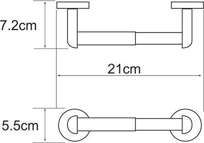 Держатель туалетной бумаги WasserKRAFT Rhein K-6222O, хром