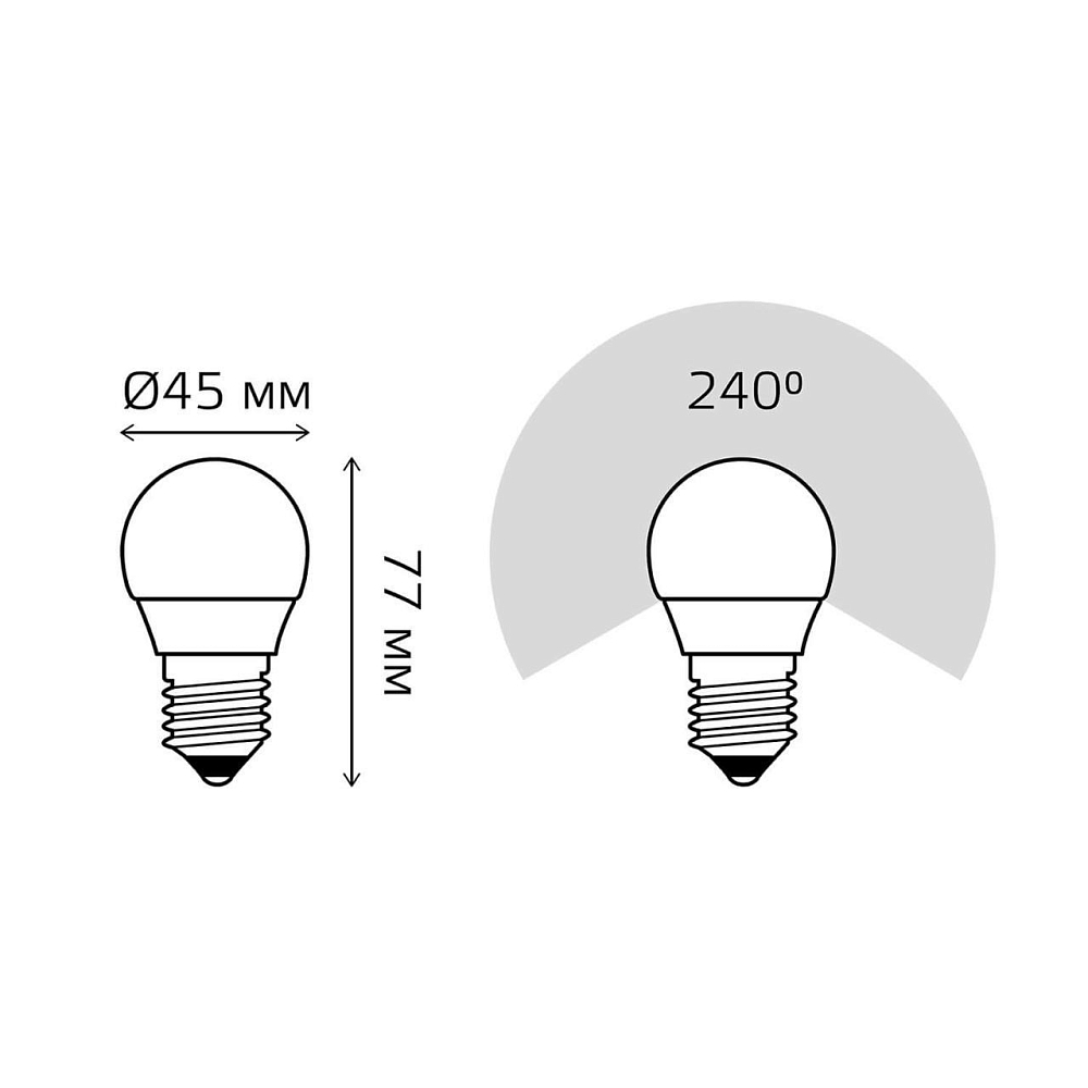 Лампа светодиодная Gauss E27 9.5W 4100K матовая 105102210