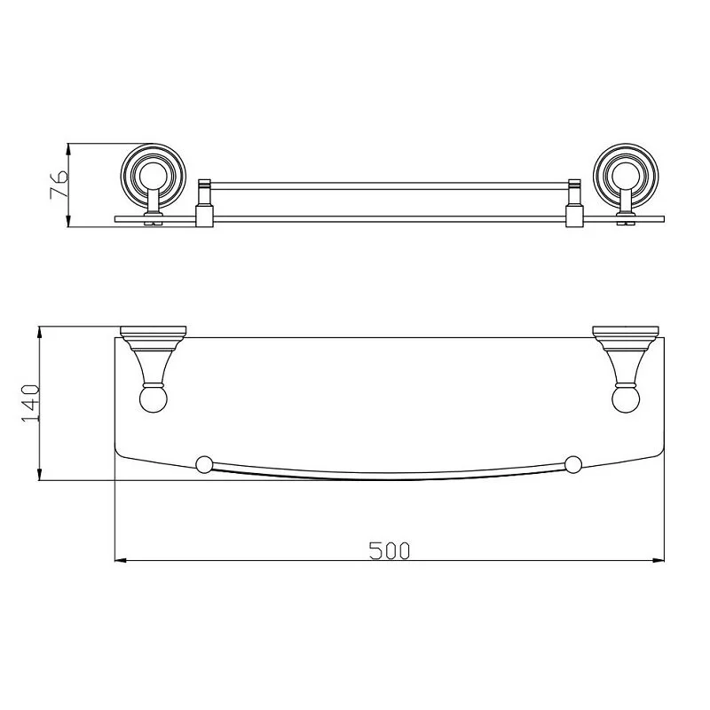 Полка Rav-Slezak Morava MKA0900/50SM бронза