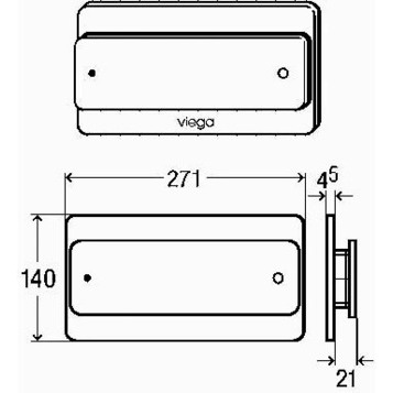 Кнопка смыва Viega Visign for More 103 605612 хром