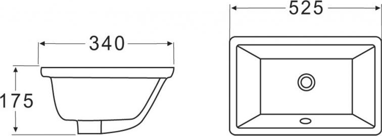 Раковина 53 см Belbagno BB1009