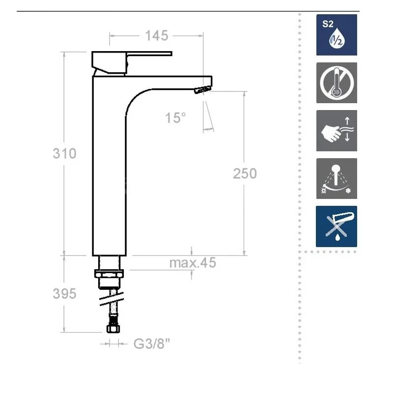 Смеситель для раковины Ramon Soler Rs-Q 9310 хром