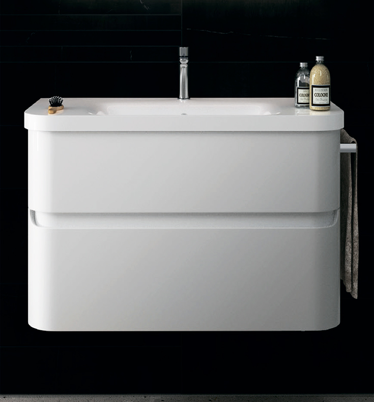 Тумба с раковиной Berloni Bagno Joy JY BS04TM 90 белый глянцевый