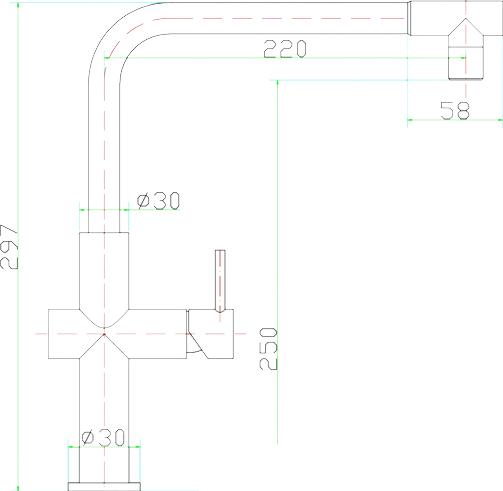 Смеситель Zorg Inox Cores для кухонной мойки