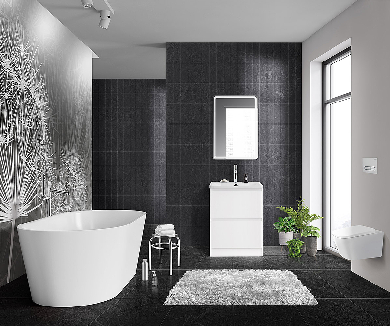 Тумба под раковину BelBagno ALBANO-600-2C-PIA-BL 60 см, Bianco Lucido