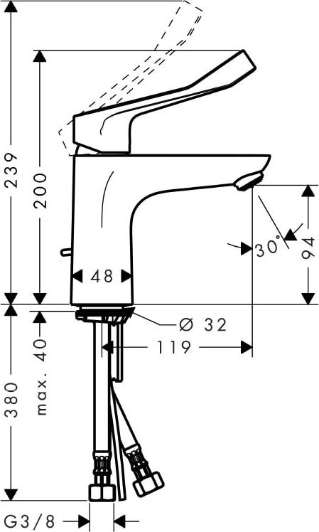 Смеситель для раковины Hansgrohe Focus 31911000, хром