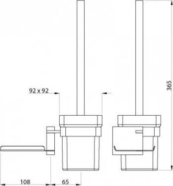 Ёршик с полкой Artize Duos DUO-CHR-62743