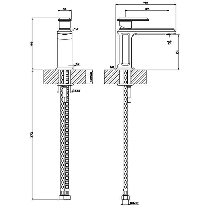 Смеситель для раковины Gessi Eleganza 46002#031, хром