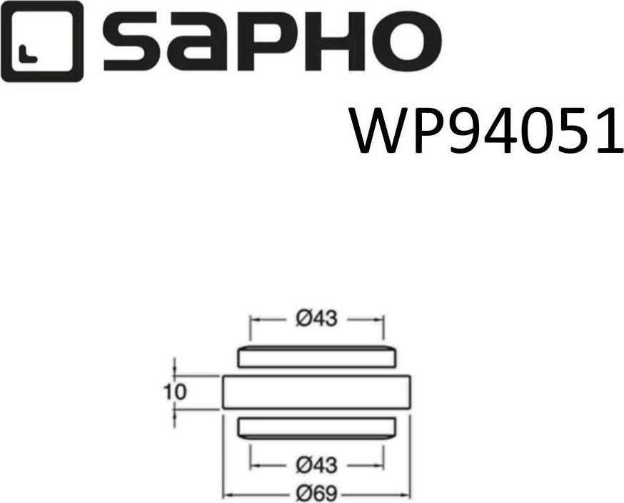 Монтажное кольцо/фиксатор для умывальника Sapho WP94051, хром