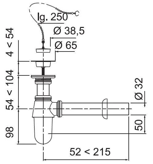 Сифон для раковины Wirquin SL213 хром