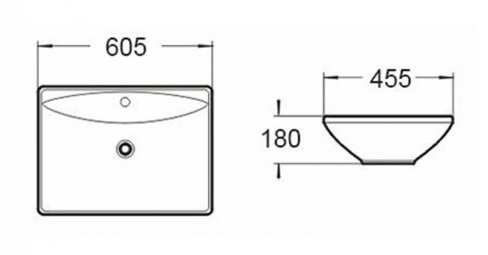 Раковина накладная Comforty 4150369 белый