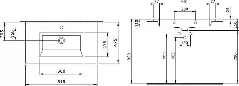 Раковина Bocchi Milano 1113-004-0126, черный матовый