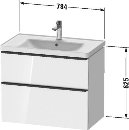 Тумба для комплекта 80 см Duravit D-Neo DE435503030 натуральный дуб