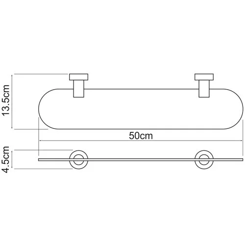 Полка WasserKRAFT Donau K-9400 K-9424 хром