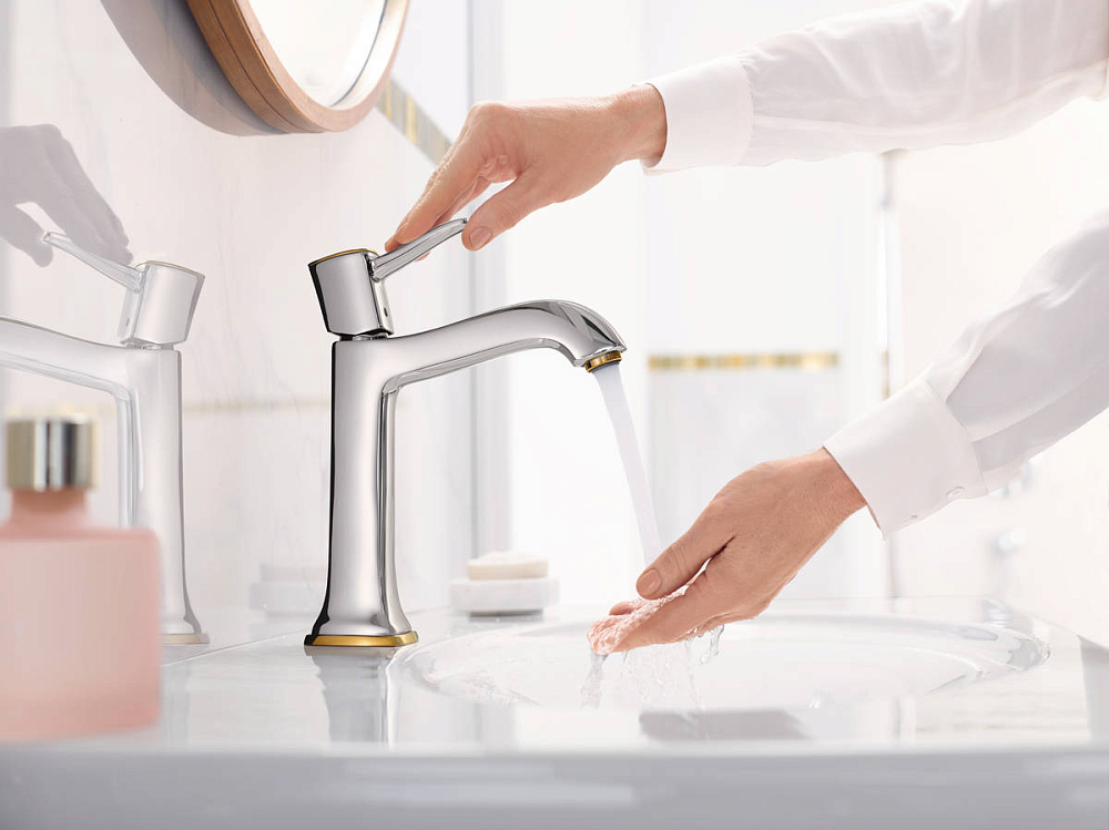 Смеситель для раковины Hansgrohe Metropol Classic 31302090, хром золото