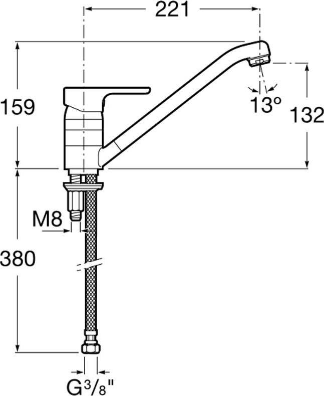 Смеситель для кухонной мойки Roca L20 5A8909C00