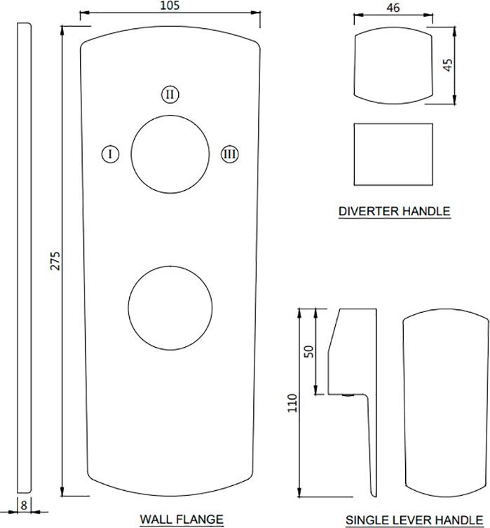 Термостат для душа Jaquar Kubix Prime KUP-CHR-35783KPM, хром