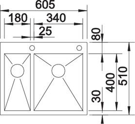 Кухонная мойка Blanco Zerox 340/180-IF/A 521642